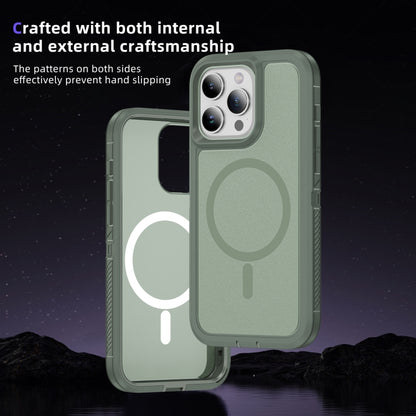 For iPhone 15 Plus / 14 Plus Guard Magsafe Magnetic Ring Matte Phone Case(Green) - iPhone 15 Plus Cases by buy2fix | Online Shopping UK | buy2fix