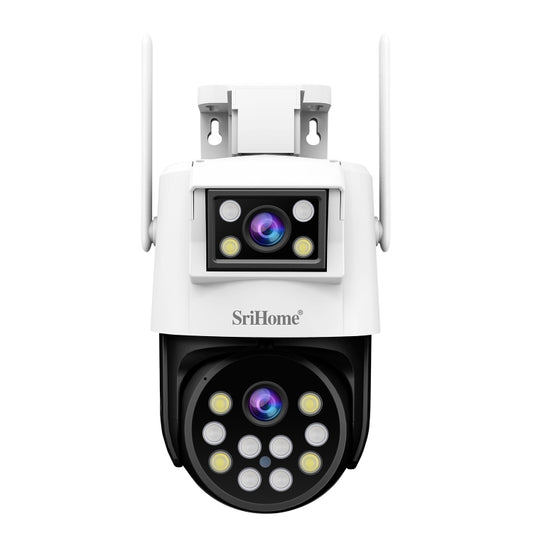 SriHome SH048 2MP + 2MP Humanoid Tracking Smart Night Vision Dual Lens IP Camera(AU Plug) - Wireless Camera by SriHome | Online Shopping UK | buy2fix