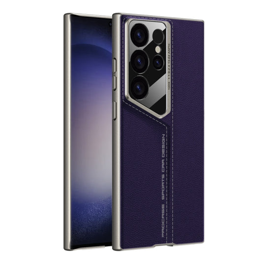 For Samsung Galaxy S24 Ultra 5G GKK Blade Ultra-thin Leather Full Coverage Phone Case(Purple) - Galaxy S24 Ultra 5G Cases by GKK | Online Shopping UK | buy2fix