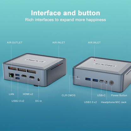 GXMO U58 Windows 11 AMD Ryzen 7-5800U 8 Core Processor Mini Computer, Specification:Without RAM & SSD - Windows Mini PCs by GXMO | Online Shopping UK | buy2fix