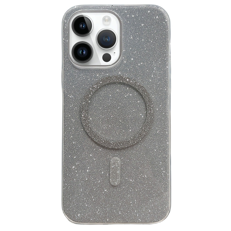 For iPhone 14 Pro Glitter MagSafe Magnetic TPU Phone Case(Silver) - iPhone 14 Pro Cases by buy2fix | Online Shopping UK | buy2fix