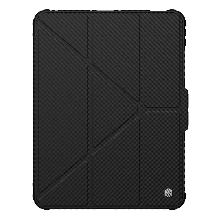 For iPad Pro 11 2024 NILLKIN Bumper Pro Multi-angle Folding Style Tablet Leather Case(Black) - More iPad Cases by NILLKIN | Online Shopping UK | buy2fix