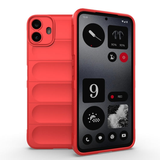 For Nothing CMF Phone 1 Magic Shield TPU + Flannel Phone Case(Red) - More Brand by buy2fix | Online Shopping UK | buy2fix