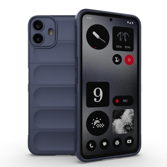 For Nothing CMF Phone 1 Magic Shield TPU + Flannel Phone Case(Dark Blue) - More Brand by buy2fix | Online Shopping UK | buy2fix