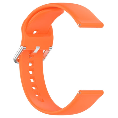 For CMF Watch Pro D395 22mm Solid Color Silver Buckle Silicone Watch Band, Size:L(Orange) - Watch Bands by buy2fix | Online Shopping UK | buy2fix