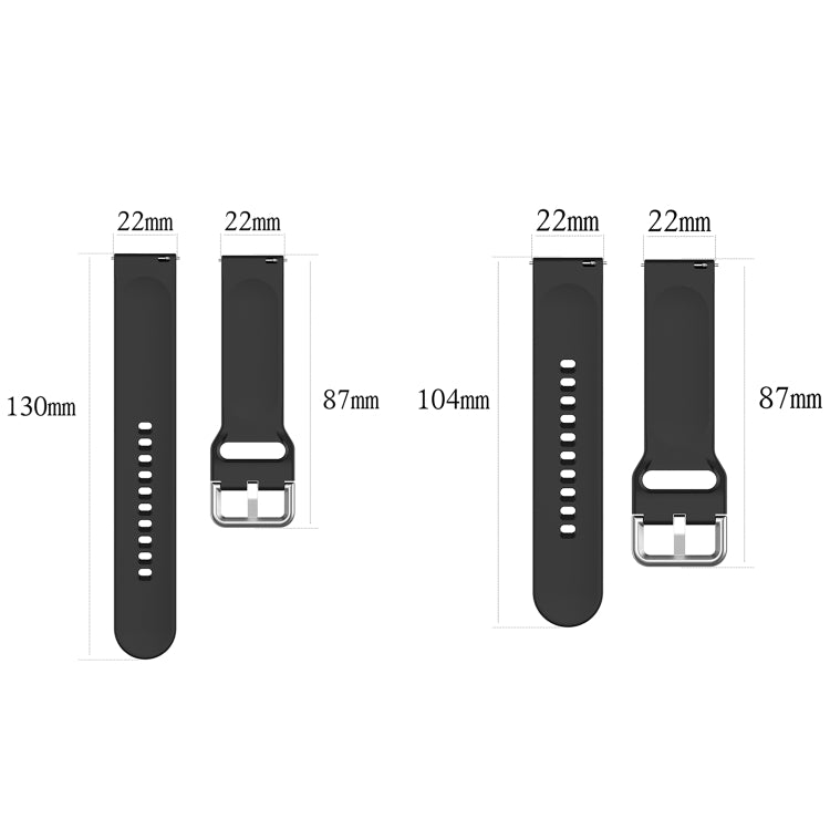 For CMF Watch Pro D395 22mm Solid Color Silver Buckle Silicone Watch Band, Size:L(Orange) - Watch Bands by buy2fix | Online Shopping UK | buy2fix