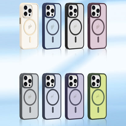 For iPhone 11 Metal Button Skin Feel Matte MagSafe Shockproof Phone Case(Lavender Grey) - iPhone 11 Cases by buy2fix | Online Shopping UK | buy2fix