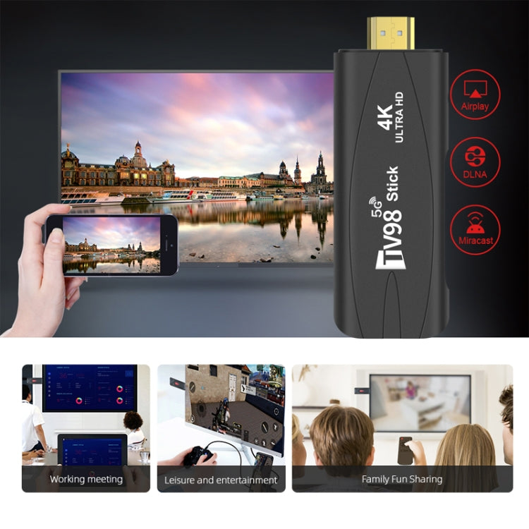 TV98 Rockchip 3228A Quad Core 4K HD Bluetooth Android TV Stick, RAM:4GB+32GB(US Plug) - Android TV Sticks by buy2fix | Online Shopping UK | buy2fix