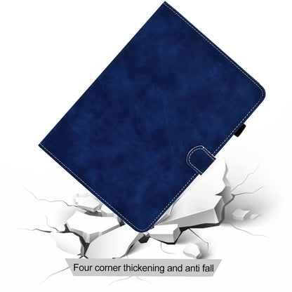 For Lenovo Tab M11 / Xiaoxin Pad 11 2024 Stitching Cowhide Texture Smart Leather Tablet Case(Blue) - Lenovo by buy2fix | Online Shopping UK | buy2fix