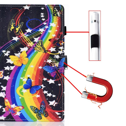 For Lenovo Tab M11 / Xiaoxin Pad 11 2024 Colored Drawing Sewing Pen Slot Leather Tablet Case(Music Butterfly) - Lenovo by buy2fix | Online Shopping UK | buy2fix