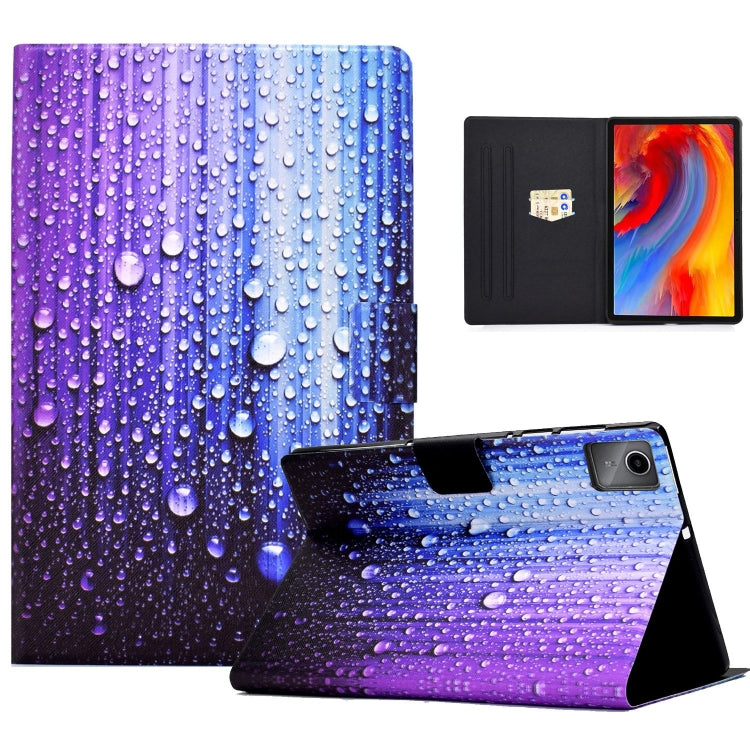 For Lenovo Tab M11 / Xiaoxin Pad 11 2024 Electric Pressed Colored Drawing Smart Leather Tablet Case(Water Droplets) - Lenovo by buy2fix | Online Shopping UK | buy2fix