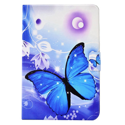 For Lenovo Tab M11 / Xiaoxin Pad 11 2024 Electric Pressed TPU Smart Leather Tablet Case(Blue Butterfly) - Lenovo by buy2fix | Online Shopping UK | buy2fix