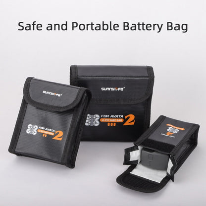 For DJI Avata 2 Sunnylife Battery Explosion-proof Safe Bag Protective Li-Po Safe Bag(For 2pcs Batteries) - Cases & Bags by Sunnylife | Online Shopping UK | buy2fix