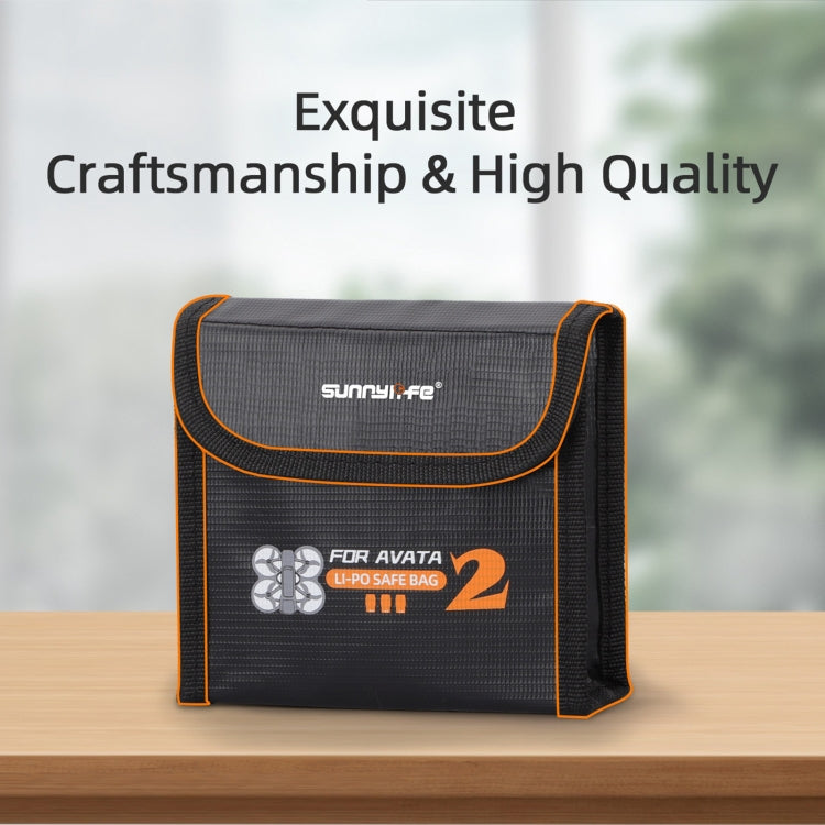 For DJI Avata 2 Sunnylife Battery Explosion-proof Safe Bag Protective Li-Po Safe Bag(For 2pcs Batteries) - Cases & Bags by Sunnylife | Online Shopping UK | buy2fix