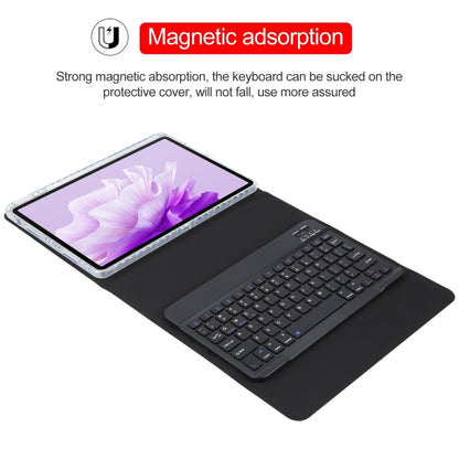 For Huawei MatePad Air 11.5 Square Button Bluetooth Keyboard Rotatable Holder Leather Case(Black) - Huawei Keyboard by buy2fix | Online Shopping UK | buy2fix