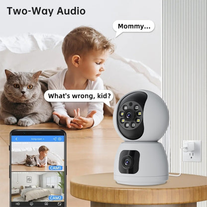 Y6203 4MP Zoom HD Indoor Waterproof Smart WiFi Camera, Specification:UK Plug(White) - Wireless Camera by buy2fix | Online Shopping UK | buy2fix