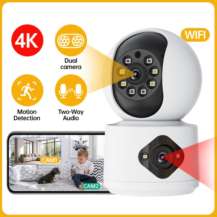 Y6204 4MP Zoom HD Indoor Waterproof Smart WiFi Camera, Specification:UK Plug(White) - Wireless Camera by buy2fix | Online Shopping UK | buy2fix