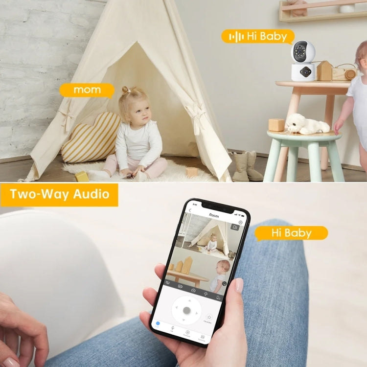 Y6204 4MP Zoom HD Indoor Waterproof Smart WiFi Camera, Specification:UK Plug(White) - Wireless Camera by buy2fix | Online Shopping UK | buy2fix