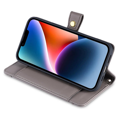 For Motorola Moto G Play 4G 2024 Sheep Texture Cross-body Zipper Wallet Leather Phone Case(Grey) - Motorola Cases by buy2fix | Online Shopping UK | buy2fix