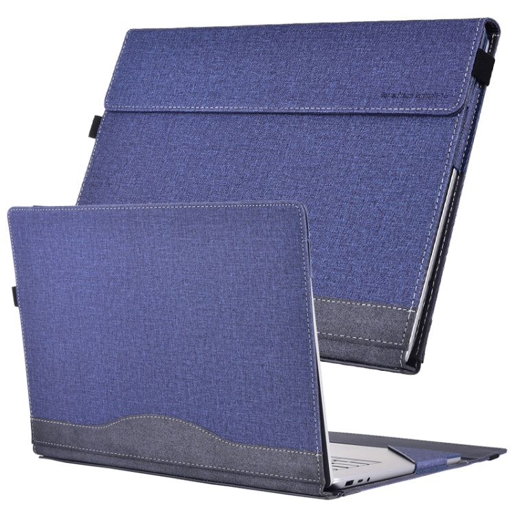 For Lenovo ThinkPad X1 Yoga Gen 5 Cloth Texture Laptop Leather Protective Case(Deep Blue) - Other by buy2fix | Online Shopping UK | buy2fix