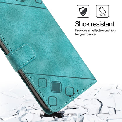 For OnePlus 12 5G Global Skin-feel Embossed Leather Phone Case(Green) - OnePlus Cases by buy2fix | Online Shopping UK | buy2fix