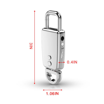 JNN S20 Zinc Alloy Keychain Voice Recorder, Memory:8GB(Silver) - Other Style by JNN | Online Shopping UK | buy2fix