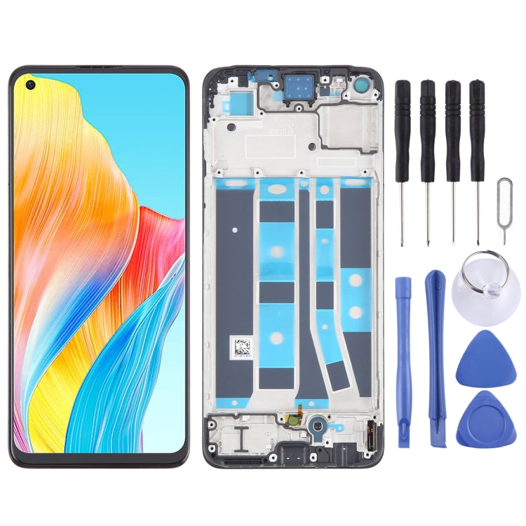 For OPPO  A78 4G Original AMOLED LCD Screen Digitizer Full Assembly with Frame - LCD Screen by buy2fix | Online Shopping UK | buy2fix