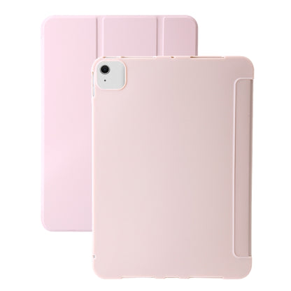 For iPad Air 11 2024 Three-fold Holder Flip Tablet Leather Case(Light Pink) - iPad Air 11 2024 Cases by buy2fix | Online Shopping UK | buy2fix