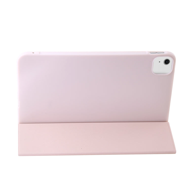 For iPad Air 11 2024 Three-fold Holder Flip Tablet Leather Case(Light Pink) - iPad Air 11 2024 Cases by buy2fix | Online Shopping UK | buy2fix