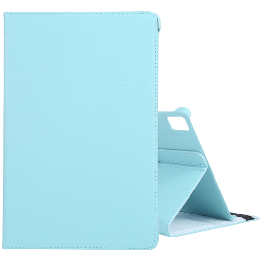 For iPad Pro 13 2024 360 Degree Rotation Litchi Texture Leather Tablet Case with Holder(Sky Blue) - iPad Pro 13 2024 Cases by buy2fix | Online Shopping UK | buy2fix