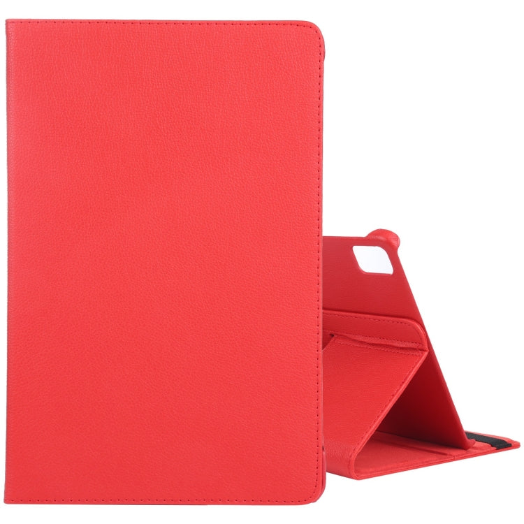 For iPad Air 13 2024 360 Degree Rotation Litchi Texture Leather Tablet Case with Holder(Red) - iPad Air 13 2024 Cases by buy2fix | Online Shopping UK | buy2fix