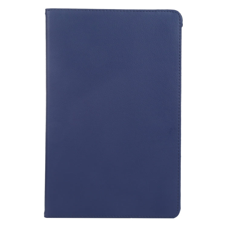 For iPad Air 13 2024 360 Degree Rotation Litchi Texture Leather Tablet Case with Holder(Dark Blue) - iPad Air 13 2024 Cases by buy2fix | Online Shopping UK | buy2fix