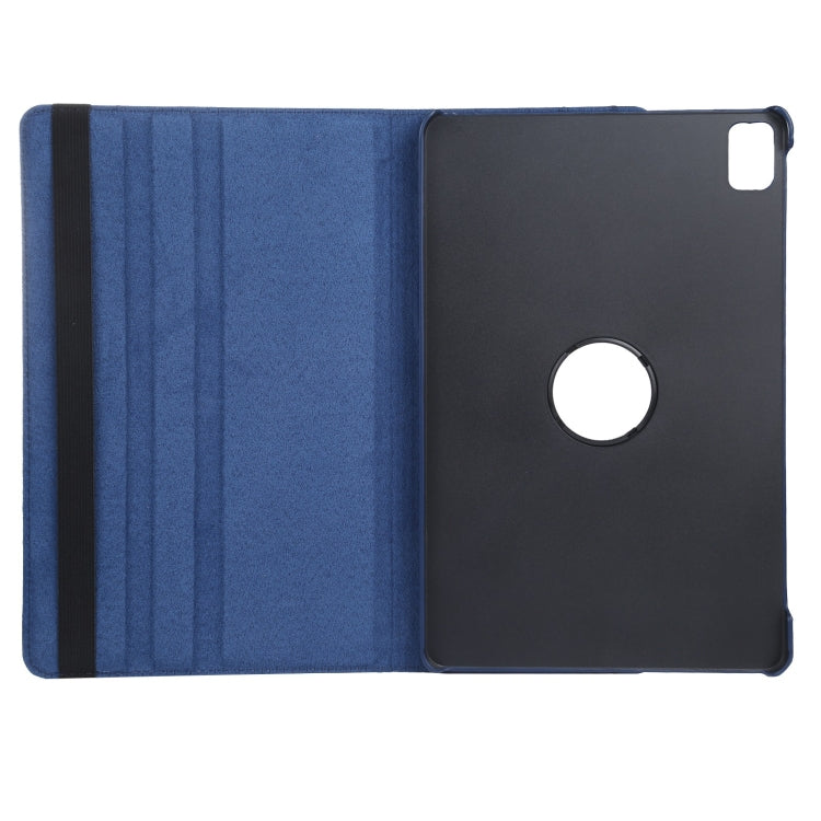 For iPad Air 13 2024 360 Degree Rotation Litchi Texture Leather Tablet Case with Holder(Dark Blue) - iPad Air 13 2024 Cases by buy2fix | Online Shopping UK | buy2fix