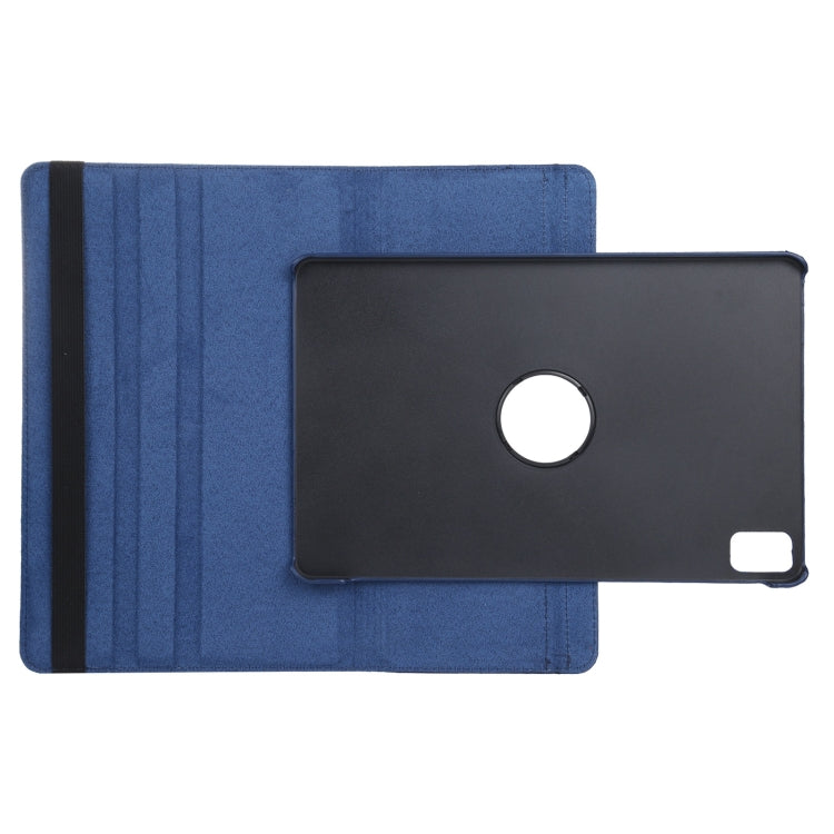 For iPad Air 13 2024 360 Degree Rotation Litchi Texture Leather Tablet Case with Holder(Dark Blue) - iPad Air 13 2024 Cases by buy2fix | Online Shopping UK | buy2fix