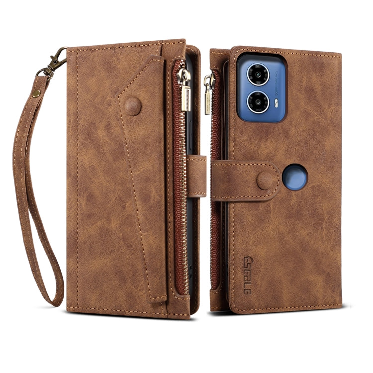 For Motorola Edge 50 Fusion ESEBLE Retro Frosted RFID Leather Phone Case(Brown) - Motorola Cases by ESEBLE | Online Shopping UK | buy2fix