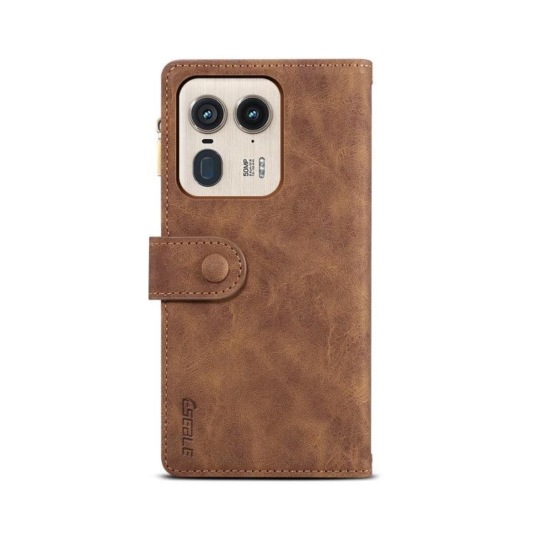 For Motorola Edge 50 Ultra ESEBLE Retro Frosted RFID Leather Phone Case(Brown) - Motorola Cases by ESEBLE | Online Shopping UK | buy2fix