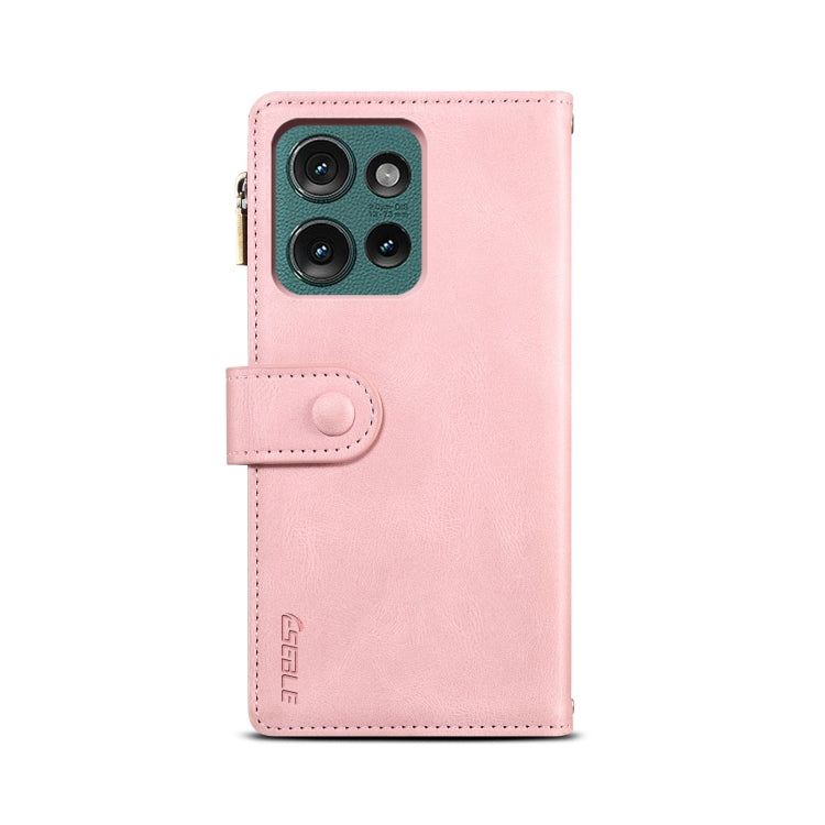 For Motorola Edge 50 5G Global ESEBLE Retro Frosted RFID Leather Phone Case(Rose Gold) - Motorola Cases by ESEBLE | Online Shopping UK | buy2fix