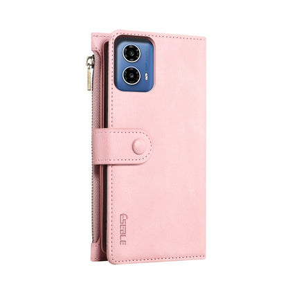 For Motorola Moto G34 5G / G45 5G ESEBLE Retro Frosted RFID Leather Phone Case(Rose Gold) - Motorola Cases by ESEBLE | Online Shopping UK | buy2fix