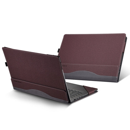 For HP Envy Laptop 17 inch 17-cr / 17-ch Leather Laptop Shockproof Protective Case(Wine Red) - Screen & Keyboard Cover by buy2fix | Online Shopping UK | buy2fix