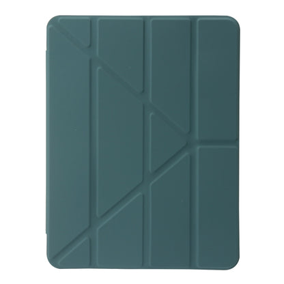 For iPad Pro 11 2024 Clear Acrylic Deformation Leather Tablet Case(Dark Green) - iPad Pro 11 2024 Cases by buy2fix | Online Shopping UK | buy2fix