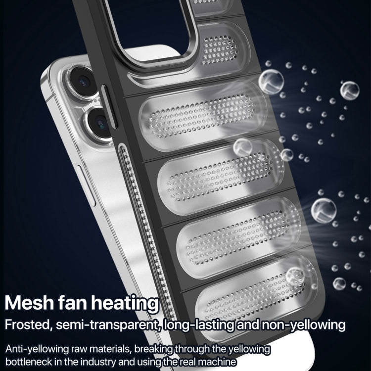 For iPhone 15 Pro Cooling Armor Translucent Mesh Breathable Phone Case(Green) - iPhone 15 Pro Cases by buy2fix | Online Shopping UK | buy2fix