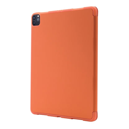 For iPad Pro 13 2024 Skin Feel Tri-fold Leather Tablet Case with Pen Slot(Orange) - iPad Pro 13 2024 Cases by buy2fix | Online Shopping UK | buy2fix