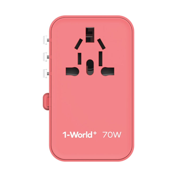 MOMAX 1-World+ 70W Gallium Nitride Expansion Cable Global Conversion Socket Power Adapter(Red) - USB Charger by MOMAX | Online Shopping UK | buy2fix
