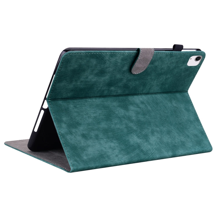 For iPad Air 13 2024 Embossed Tiger Pattern Leather Tablet Case(Dark Green) - iPad Air 13 2024 Cases by buy2fix | Online Shopping UK | buy2fix