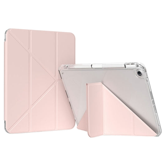 For iPad 10.2 2021 / 2020 / 2019 GEBEI Deformation Leather Tablet Case(Pink) - iPad 10.2 Cases by GEBEI | Online Shopping UK | buy2fix