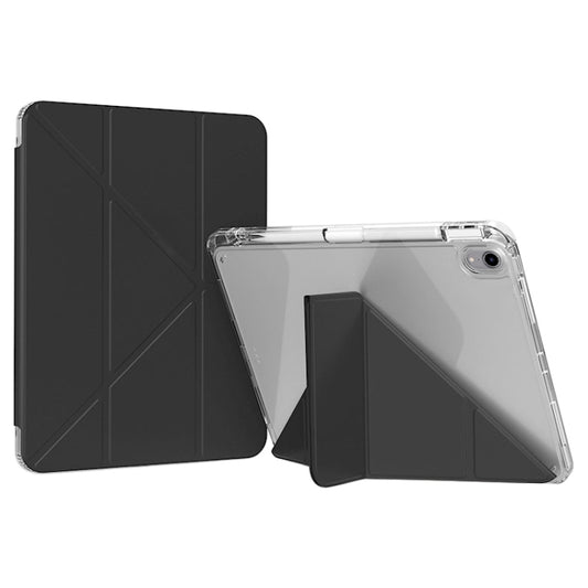 For iPad Air 13 2024 / Pro 12.9 GEBEI Deformation Leather Tablet Case(Black) - iPad Air 13 2024 Cases by GEBEI | Online Shopping UK | buy2fix