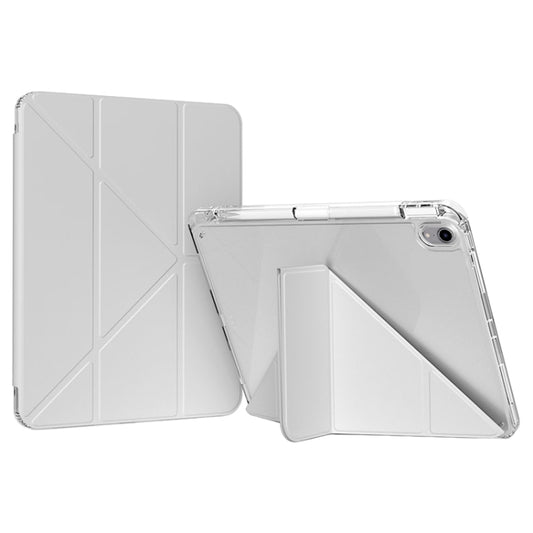 For iPad Air 11 2024 / Air 5 / 4 GEBEI Deformation Leather Tablet Case(Grey) - iPad Air 11 2024 Cases by GEBEI | Online Shopping UK | buy2fix