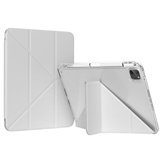 For iPad Pro 13 2024 GEBEI Deformation Leather Tablet Case(Grey) - iPad Pro 13 2024 Cases by GEBEI | Online Shopping UK | buy2fix