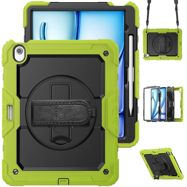 For iPad Air 13 2024 Silicone + PC Tablet Protective Case(Black+Yellow Green) - iPad Air 13 2024 Cases by buy2fix | Online Shopping UK | buy2fix