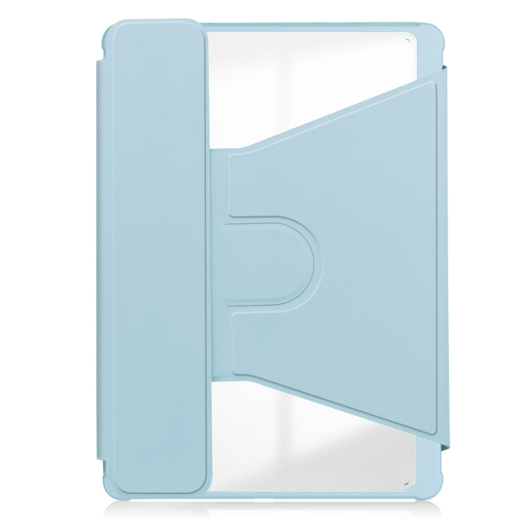 For iPad Pro 13 2024 Transparent Rotation Smart Leather Tablet Case with Keyboard(Sky Blue) - iPad Pro 13 2024 Cases by buy2fix | Online Shopping UK | buy2fix